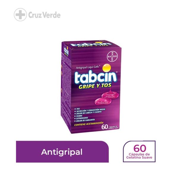 Tabcin Ef Gripe Y Tos Nf 60 Capsula Gel (disp)