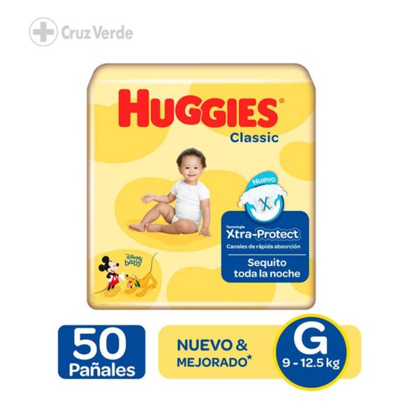 Huggies Pañal Classic Jumbo 50 Unidad Talla G