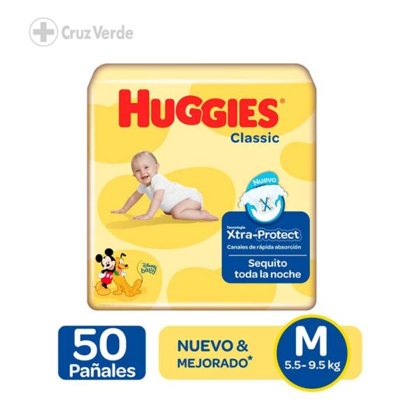 Huggies Pañal Classic Jumbo 50 Unidad Talla M