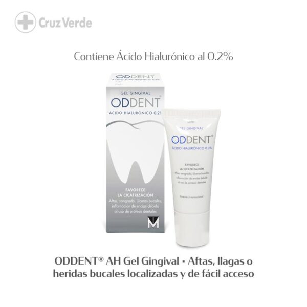 Oddent Gingival Acido Hialuronico Cicatrizacion Etiqueta Gris 0.2% 20ml Gel Oral