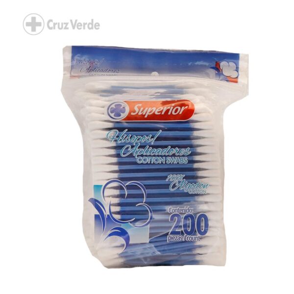 Superior Hisopos Azules 200 Unidad