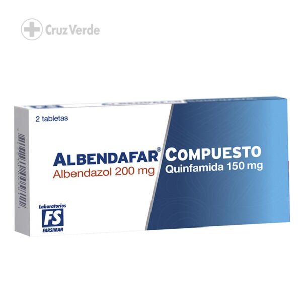 Albendafar Compuesto 200mg/150mg 2 Tableta