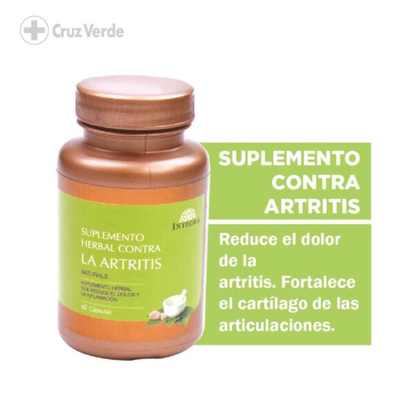 Suplemento Herbal Contra Artritis Integra 60 Capsula